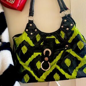 Cute green & black purse